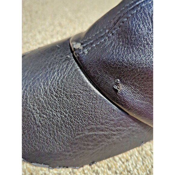 WYETH Faux Leather Hailey Baseball Hat/Cap, Hook/Loop Adjustable, Black, Used - Picture 11 of 12